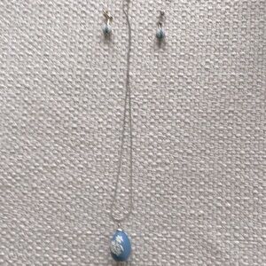 Wedgewood necklace and earrings